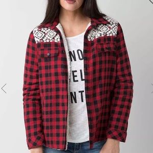 • Sherpa Shacket boyfriend Flannel jacket / over shirt